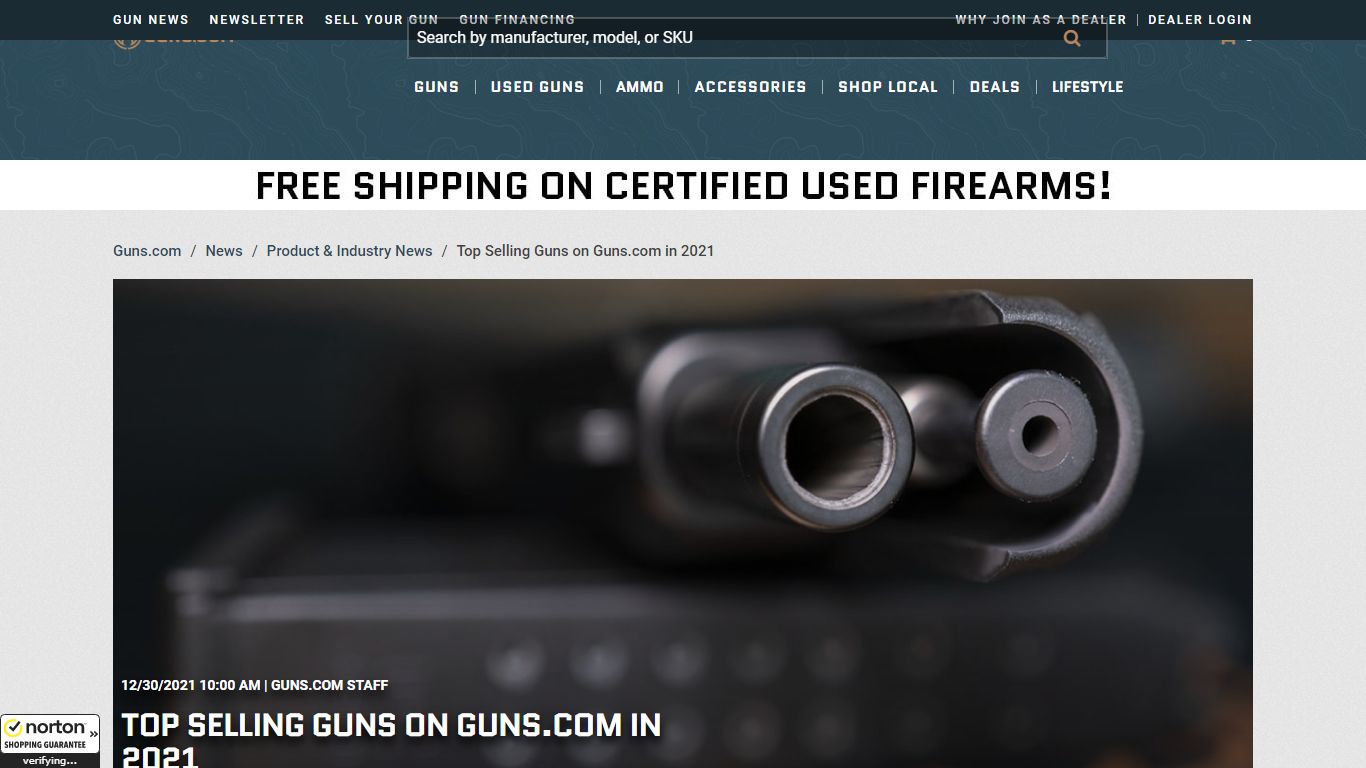 Top Selling Guns on Guns.com in 2021