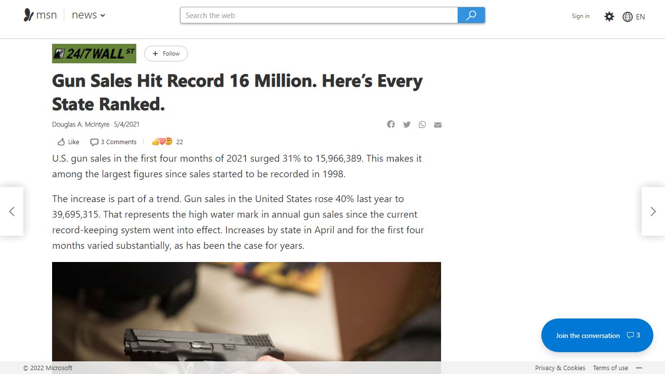 Gun Sales Hit Record 16 Million. Here’s Every State Ranked. - MSN